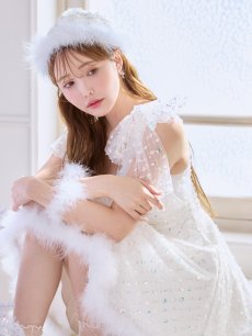 画像18: 【即日発送】【送料無料！】【サンタ】パールスパンコールレースフレアサンタコスプレ【コスプレ3点セット】【S-Lサイズ/1カラー】[OF01] (18)