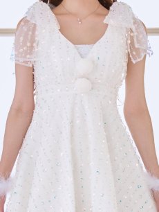 画像20: 【即日発送】【送料無料！】【サンタ】パールスパンコールレースフレアサンタコスプレ【コスプレ3点セット】【S-Lサイズ/1カラー】[OF01] (20)