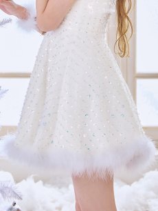 画像22: 【即日発送】【送料無料！】【サンタ】パールスパンコールレースフレアサンタコスプレ【コスプレ3点セット】【S-Lサイズ/1カラー】[OF01] (22)