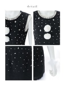 画像27: 【即日発送】【サンタ】ストーンビジューノースリーブタイトサンタコスプレ【コスプレ4点セット】【XS-Lサイズ/3カラー】[OF01] (27)