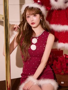 画像10: 【即日発送】【サンタ】ストーンビジューノースリーブタイトサンタコスプレ【コスプレ4点セット】【XS-Lサイズ/3カラー】[OF01] (10)