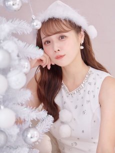 画像8: 【即日発送】【サンタ】ストーンビジューノースリーブタイトサンタコスプレ【コスプレ4点セット】【XS-Lサイズ/3カラー】[OF01] (8)