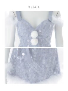 画像23: 【予約 / 12月上旬発送予定】【送料無料！】【サンタ】ラメニットリボンセットアップサンタコスプレ【コスプレ5点セット】【XS-Lサイズ/2カラー】[OF01] (23)