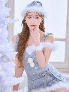 画像7: 【予約 / 12月上旬発送予定】【送料無料！】【サンタ】ラメニットリボンセットアップサンタコスプレ【コスプレ5点セット】【XS-Lサイズ/2カラー】[OF01] (7)