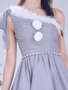 画像30: 【即日発送】【サンタ】ワンショルリボンドットチュールサンタコスプレ【コスプレ4点セット】【XS-Lサイズ/2カラー】[OF01] (30)