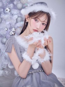 画像25: 【即日発送】【サンタ】ワンショルリボンドットチュールサンタコスプレ【コスプレ4点セット】【XS-Lサイズ/2カラー】[OF01] (25)