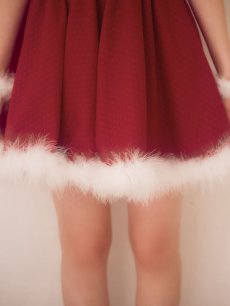 画像12: 【即日発送】【サンタ】ワンショルリボンドットチュールサンタコスプレ【コスプレ4点セット】【XS-Lサイズ/2カラー】[OF01] (12)