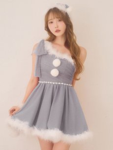 画像16: 【即日発送】【サンタ】ワンショルリボンドットチュールサンタコスプレ【コスプレ4点セット】【XS-Lサイズ/2カラー】[OF01] (16)