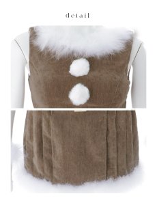 画像22: 【即日発送】【送料無料！】【サンタ】ベルト付きファーサンタコスプレ【コスプレ4点セット】【XS-XLサイズ/3カラー】[OF04/OF04] (22)