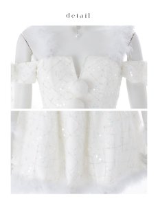 画像24: 【即日発送】【サンタ】ラメチュールオフショルリボンサンタコスプレ【コスプレ5点セット】【XS-Lサイズ/1カラー】[OF01] (24)