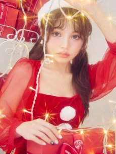 画像8: 【即日発送】【サンタコス 3点セット】【S-Lサイズ/1カラー】チュールシアーフレアサンタコスプレ[OF01] (8)