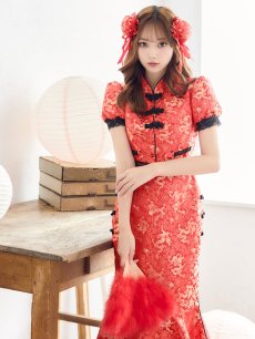 画像4: 【SALE!!】【即日発送】マーメイドスカートチャイナドレスコスプレ (SE02YN)【sugar nineハロウィン2点セット】【S-Lサイズ/1カラー】(SE02YN)[HC03] (4)