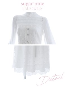 画像13: 【SALE!!】バニーワンピースコスプレ/レースワンピース【sugar nineハロウィン3点セット】【S-Lサイズ/1カラー】[HC03] (13)