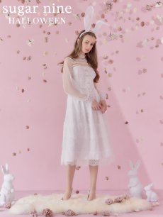 画像2: 【SALE!!】バニーワンピースコスプレ/レースワンピース【sugar nineハロウィン3点セット】【S-Lサイズ/1カラー】[HC03] (2)