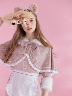 画像3: 【SALE!!】【即日発送】ファーポンチョ付きベアメイドコスプレ/ワンピースコスプレ【sugar nineハロウィン4点セット】【S-Lサイズ/1カラー】[HC03] (3)