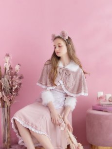 画像4: 【SALE!!】【即日発送】ファーポンチョ付きベアメイドコスプレ/ワンピースコスプレ【sugar nineハロウィン4点セット】【S-Lサイズ/1カラー】[HC03] (4)