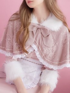 画像7: 【SALE!!】【即日発送】ファーポンチョ付きベアメイドコスプレ/ワンピースコスプレ【sugar nineハロウィン4点セット】【S-Lサイズ/1カラー】[HC03] (7)