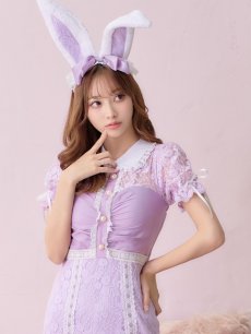 画像9: 【SALE!!】バニーレースワンピースコスプレ/マーメイドスカート【sugar nineハロウィン3点セット】【S-Lサイズ/2カラー】(SU220153)[HC03] (9)
