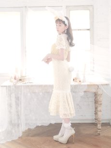 画像15: 【SALE!!】【ハロウィン】 バニーレースワンピースコスプレ 【コスプレ3点セット】【S-Lサイズ/2カラー】[HC03] (15)