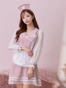 画像10: 【即日発送】ナースコスプレ/ワンピースコスプレ/Aライン/フレアスカート【sugar nineハロウィン3点セット】【S-Lサイズ/1カラー】(SU220155)[HC03] (10)