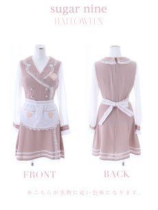 画像12: 【即日発送】ナースコスプレ/ワンピースコスプレ/Aライン/フレアスカート【sugar nineハロウィン3点セット】【S-Lサイズ/1カラー】(SU220155)[HC03] (12)