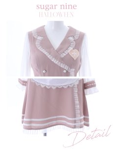 画像13: 【即日発送】ナースコスプレ/ワンピースコスプレ/Aライン/フレアスカート【sugar nineハロウィン3点セット】【S-Lサイズ/1カラー】(SU220155)[HC03] (13)