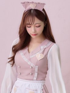 画像4: 【即日発送】ナースコスプレ/ワンピースコスプレ/Aライン/フレアスカート【sugar nineハロウィン3点セット】【S-Lサイズ/1カラー】(SU220155)[HC03] (4)