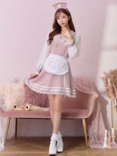 画像5: 【即日発送】ナースコスプレ/ワンピースコスプレ/Aライン/フレアスカート【sugar nineハロウィン3点セット】【S-Lサイズ/1カラー】(SU220155)[HC03] (5)