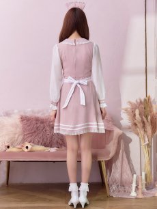 画像6: 【即日発送】ナースコスプレ/ワンピースコスプレ/Aライン/フレアスカート【sugar nineハロウィン3点セット】【S-Lサイズ/1カラー】(SU220155)[HC03] (6)