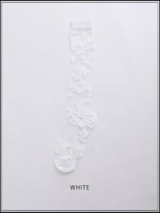 画像2: 【即日発送】【ソックス】花柄シアーソックス【1サイズ/3カラー】[OF08] (2)