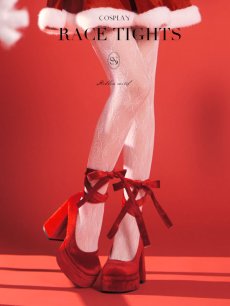 画像1: 【即日発送】【ハロウィンコスプレ/小物】リボン柄網タイツ/1color [HC03] (1)