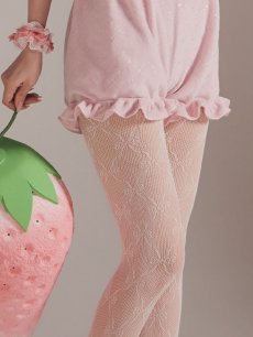 画像2: 【即日発送】【ハロウィンコスプレ/小物】リボン柄網タイツ/1color [HC03] (2)