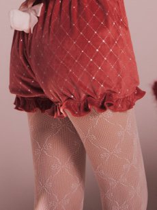 画像3: 【即日発送】【ハロウィンコスプレ/小物】リボン柄網タイツ/1color [HC03] (3)
