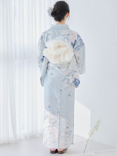 画像18: 【即日発送】クラシカルローズブルー浴衣 【浴衣3点セット 浴衣/帯/下駄】 [YMT] (18)