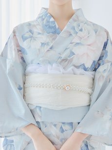 画像19: 【即日発送】クラシカルローズブルー浴衣 【浴衣3点セット 浴衣/帯/下駄】 [YMT] (19)