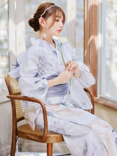 画像13: 【即日発送】クラシカルフラワーブーケ浴衣 【浴衣3点セット 浴衣/帯/下駄】 [YMT] (13)