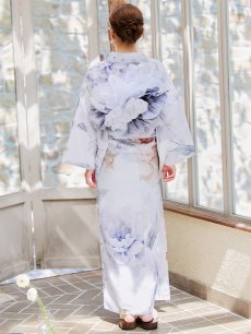 画像15: 【即日発送】クラシカルフラワーブーケ浴衣 【浴衣3点セット 浴衣/帯/下駄】 [YMT] (15)