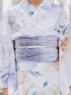 画像16: 【即日発送】クラシカルフラワーブーケ浴衣 【浴衣3点セット 浴衣/帯/下駄】 [YMT] (16)