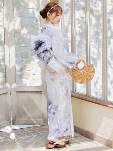 画像6: 【即日発送】クラシカルフラワーブーケ浴衣 【浴衣3点セット 浴衣/帯/下駄】 [YMT] (6)
