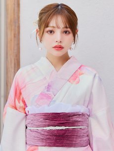 画像16: 【即日発送】ニュアンスピンク金魚浴衣【浴衣３点セット 浴衣/帯/下駄】 [YMT] (16)