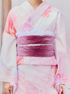 画像18: 【即日発送】ニュアンスピンク金魚浴衣【浴衣３点セット 浴衣/帯/下駄】 [YMT] (18)