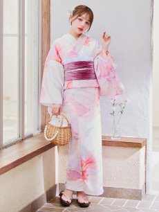 画像5: 【即日発送】ニュアンスピンク金魚浴衣【浴衣３点セット 浴衣/帯/下駄】 [YMT] (5)