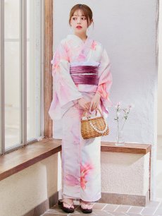 画像6: 【即日発送】ニュアンスピンク金魚浴衣【浴衣３点セット 浴衣/帯/下駄】 [YMT] (6)