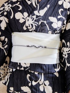 画像19: 【販売期間終了のため下げます】【即日発送】【sweet7月号掲載】大正ロマン×和モダン水彩牡丹浴衣 【浴衣3点セット 浴衣/帯/下駄】 [OF04] (19)