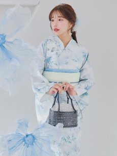 画像17: 【即日発送】水彩の涼花な牡丹浴衣 【浴衣3点セット 浴衣/帯/下駄】 [YMT] (17)