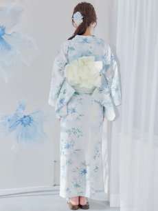 画像20: 【即日発送】水彩の涼花な牡丹浴衣 【浴衣3点セット 浴衣/帯/下駄】 [YMT] (20)