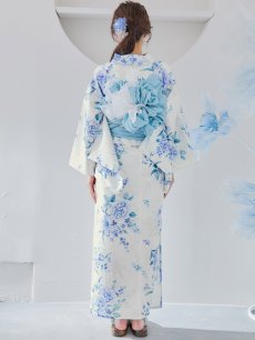 画像17: 【即日発送】透き通る青の幻想浴衣 【浴衣3点セット 浴衣/帯/下駄】 [YMT] (17)