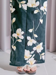 画像22: 【即日発送】花薫る深緑浴衣 【浴衣3点セット 浴衣/帯/下駄】 [/YMT] (22)