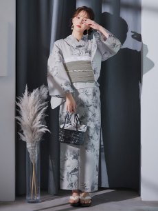 画像10: 【即日発送】クラシカルフラワー大人モード浴衣 【浴衣3点セット 浴衣/帯/下駄】 [YMT] (10)