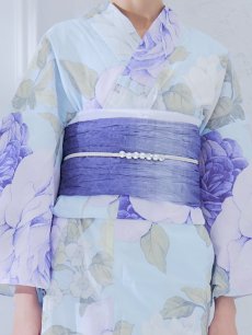 画像39: 【即日発送】アンティークブルーローズ浴衣 【浴衣3点セット 浴衣/帯/下駄】 [YMT] (39)